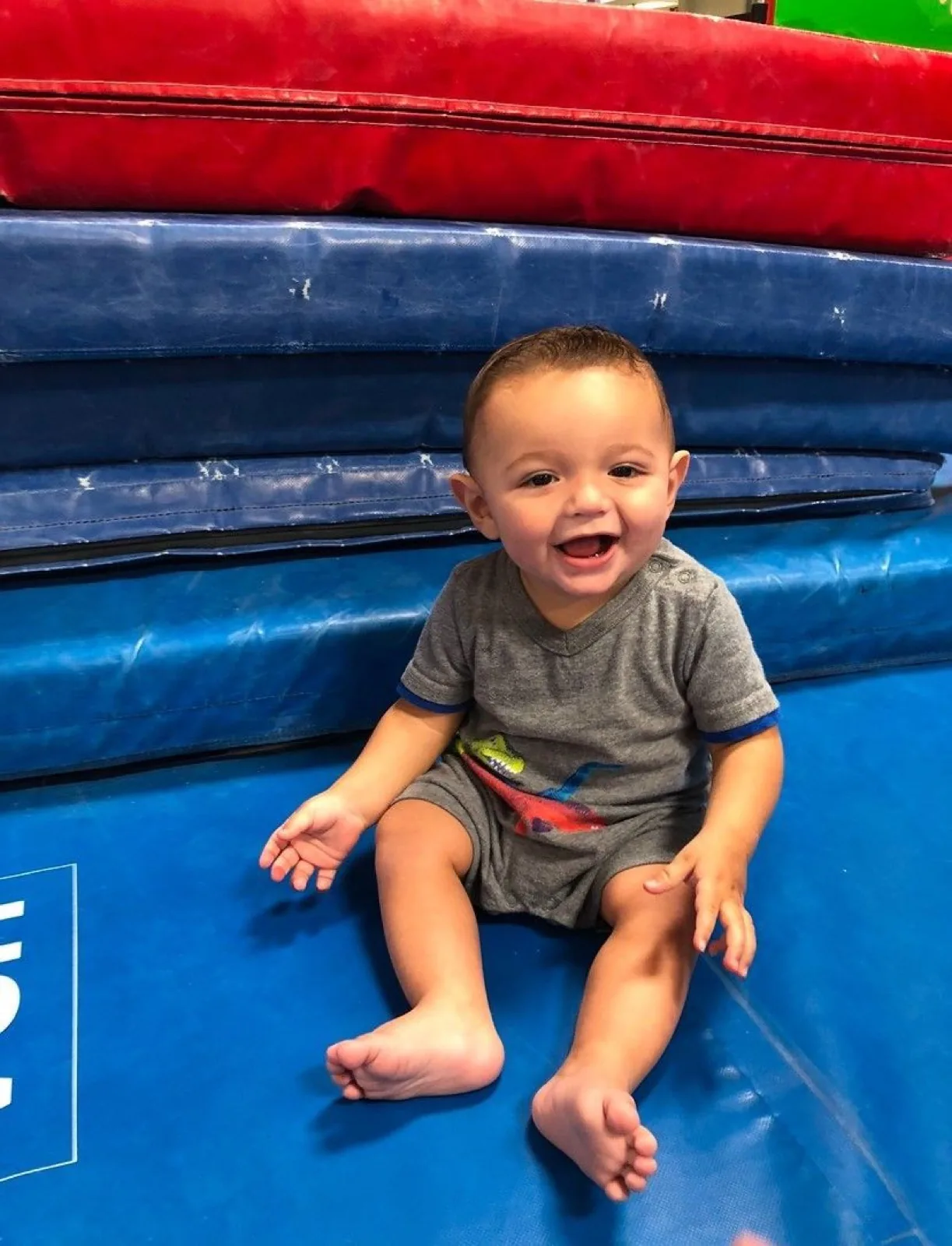 A preschool gymnast at Precision